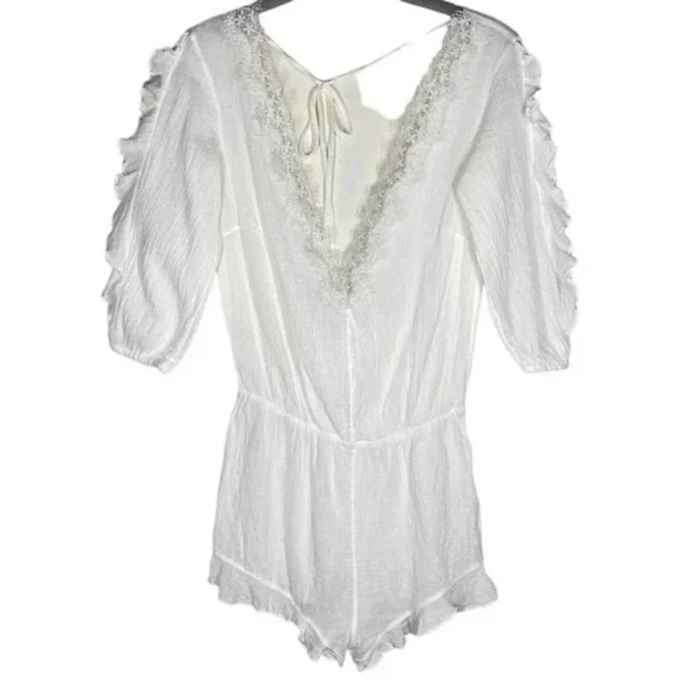 Victorias‎ Secret Lace Romper 100% Cotton White Size XS NEW!!